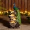 Glitzhome® 20.5" LED 4-Tier Peacock Outdoor Fountain